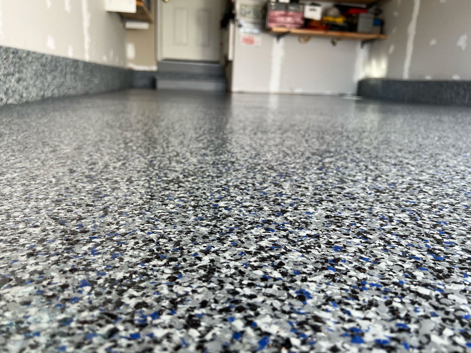 Before and After SingleCar Garage Floor in Scituate, MA